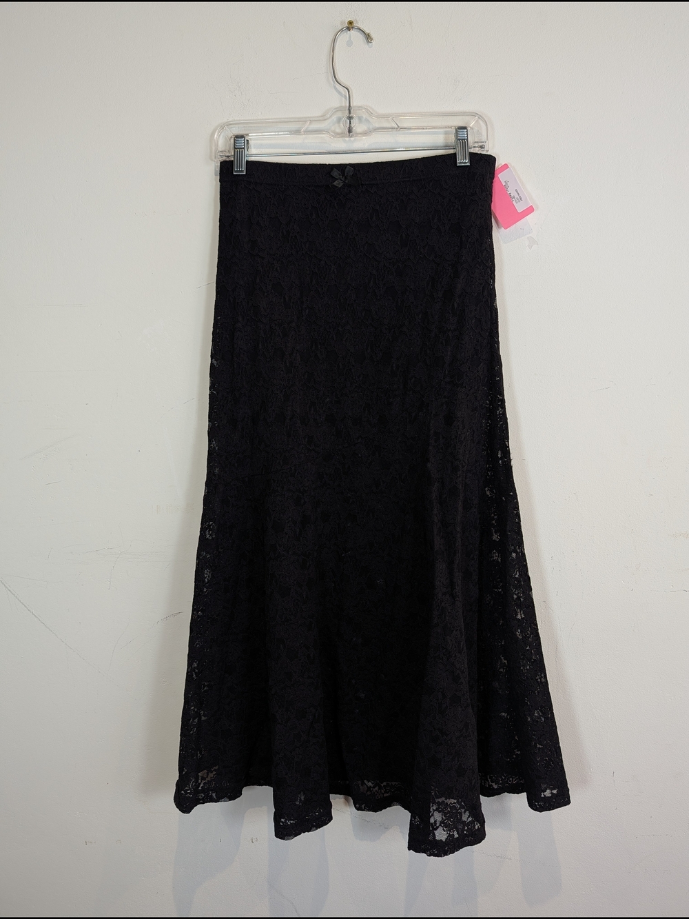 Free Haven Black Lace A-Line Maxi Skirt, Size Large